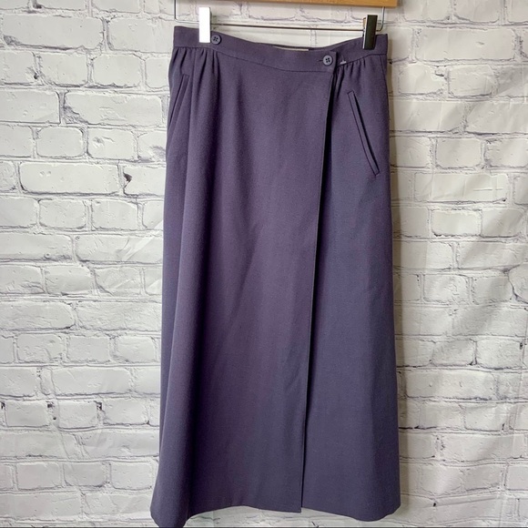 Jaeger Vintage Wool Wrap Skirt 6 - Picture 1 of 7